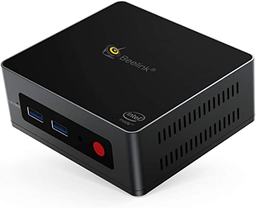 Mini PC,Beelink GK Mini Windows 10 Pro,Intel Celeron J4125 Processor,8GB DDR4/256GB SSD,Gigabit Ethernet,4K HD,Dual HDMI,Dual WiFi,Bluetooth 4.0,Fan,Support Auto Power On