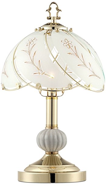 Polished Brass Small-Size 15" High Touch Accent Table Lamp