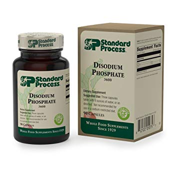 Standard Process - Disodium Phosphate - Short-Term Bowel Support Supplement, Supports Healthy Elimination, Intestinal Motility, Provides Phosphorus and Sodium, Gluten Free - 90 Capsules