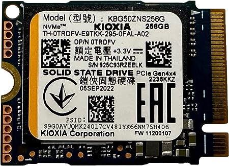 OEM Kioxia (Fomer Toshiba) 256GB M.2 PCI-e NVME SSD Internal Solid State Drive 30mm 2230 Form Factor M Key Steam Deck