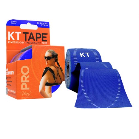 KT TAPE PRO Elastic Kinesiology Therapeutic Tape - 20 Pre-Cut 10-Inch Strips