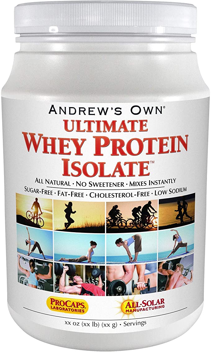 Andrew Lessman Ultimate Whey Protein Isolate 50 Servings – Supports Workout Recovery & Lean Muscle Non-GMO, No Added Flavors, Fat-Free, Sugar-Free, Sweetener-Free, Certified Kosher. No Additives