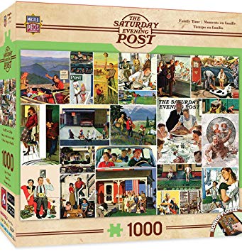 MasterPieces Saturday Evening Post Family Time Collage - 1000 Piece Jigsaw Puzzle by Norman Rockwell