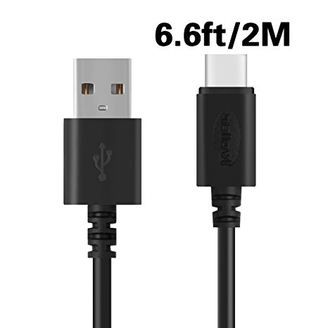 USB Type C Cable, iVoler USB A to C [6.6ft/2m] 56k ohm Resistor Hi-speed USB 2.0 Data Syncing & Charging Cable for LG G5, HTC 10, Nexus 6P/ 5X, Oneplus 2 / 3 and More