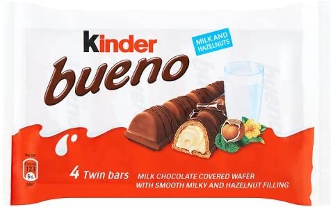 Kinder Bueno Milk And Hazelnut Multipack, 4 X 43g