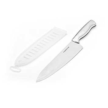 Farberware Chef Knife with Stainless Steel Handle and Clear Sheath, 8-Inch