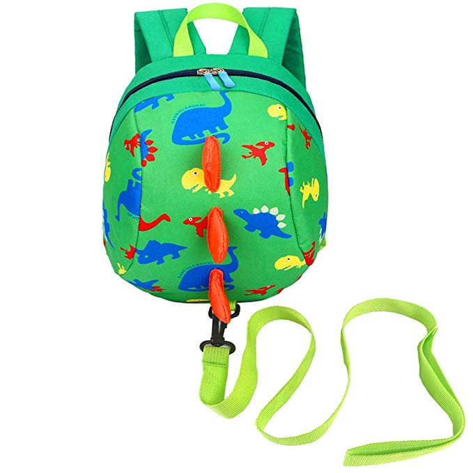 DB Dinosaur Toddler Mini Backpack with Leash,Children Kids Baby Harness Bookbag