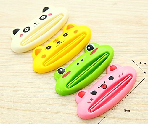 DMtse 4 X Home Design Shaped Toothpaste Tube Squeezers Clip