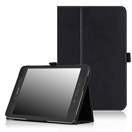 MoKo Samsung Galaxy Tab A 8.0 2015 Case - Slim Folding Cover Case With Auto Wake / Sleep and Stylus Pen Loop for Galaxy Tab A 8.0 Tablet SM-T350 2015 Release (NOT FITS 2017 Tab A 8.0), BLACK