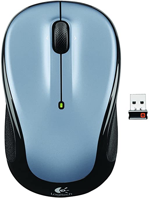 Logitech M325 Wireless Mouse, 2.4 GHz with USB Unifying Receiver, 1000 DPI Optical Tracking, 18-Month Life Battery, PC / Mac / Laptop - Light Silver Grey