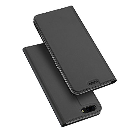 Oneplus 5 Case,DUX DUCIS Skin Pro Series Ultra Slim Layered Dandy ,Kickstand,Magnetic Closure,TPU bumper, Auto Sleep Function, Full Body Protection for Oneplus 5 (Gray)