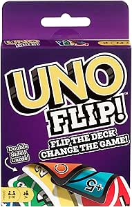 UNO Flip! - Il Mitico Gioco di Carte per Tutta la Famiglia in Nuova elettrizzante Variante, con Il Mazzo Fronte/Retro e Una Carta Speciale Flip, Giocattolo per Bambini, 7  Anni, GDR44