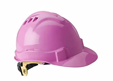 Gateway Safety 71206 Serpent High Density Polyethylene Vented Safety Helmet with Ratchet Suspension, Type I/Class C, Pink Shell