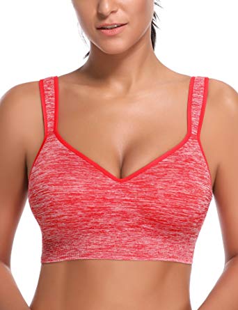 WingsLove Women's Sports Bra Seamless Full Support Coverage Wireless Sport Bras