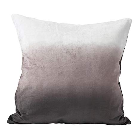 Hallmark Home Decorative Throw Pillow with Insert (20x20) Grayish-Brown Ombre Velvet