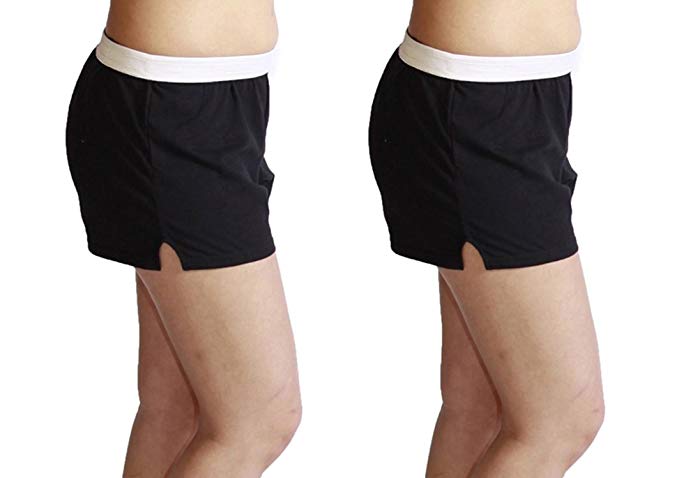 Jerzees Juniors Pack of 2 womens gym/running/yoga/cheer shorts