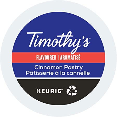 Timothy's Cinnamon Pastry K-Cup pods for Keurig brewers, 24 Count