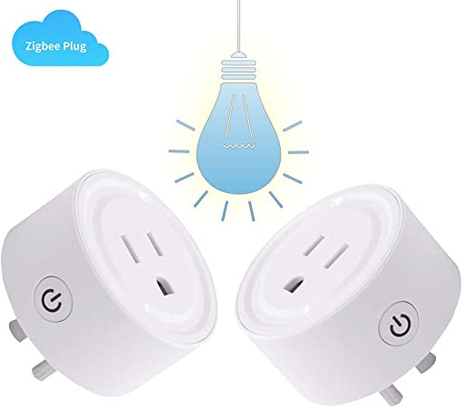 [2PC]Zigbee Smart Plug Outlet Compatible With Alexa, Echo,SmartThings Hub, alexa outlet,Smart switches Remote Control Your Home Appliances from Anywhere,alexa accessories