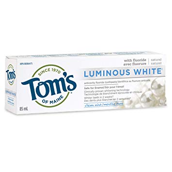 Tom's of Maine Luminous White Clean Mint Toothpaste, 85 mL