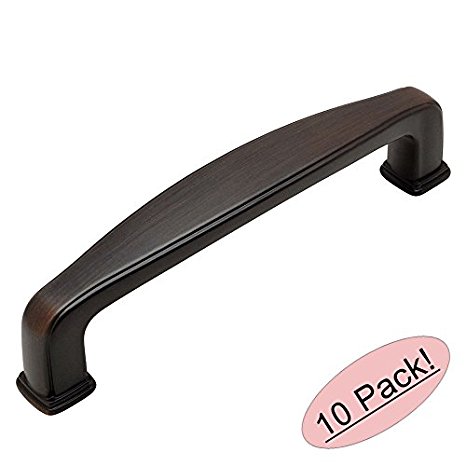Cosmas 4392ORB Oil Rubbed Bronze Modern Cabinet Hardware Handle Pull - 3-3/4" Inch (96mm) Hole Centers - 10 Pack