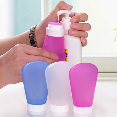 BATTOP 89 ML Travel Bottles Shampoo Travel Containers Leakproof Silicone Travel Containers BPA Free TSA Carry On Approved Perfect for Cosmetics and Other Airline Travel Essentials 89ML3 count PACK