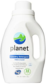 Planet 2x HE Ultra Laundry Liquid Detergent, 32-Loads, 50 Ounce Bottle
