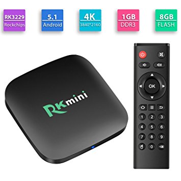 TICTID RK mini Android 5.1 TV Box RK3229 Quad-core CPU with 1GB DDR3/8GB ROM 2.4G WIFI Support 4K Ultra HD H.265 DLNA Miracast Airplay