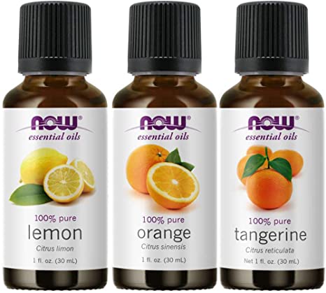 3-Pack Variety of NOW Essential Oils: Citrus Blend - Orange, Tangerine, Lemon