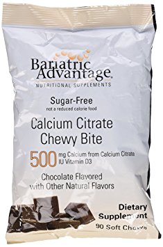 Bariatric Advantage Calcium Citrate Chew Bite Chocolate- 500 mg - 90 Soft Chews