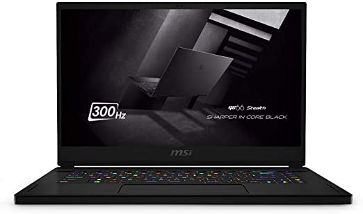 MSI GS66 Stealth 10SGS-071 - 15.6 Inch Full HD 300hz Gaming Laptop, Intel Core i7-10750H, NVIDIA GeForce RTX 2080 Super Max-Q, 16 GB RAM, 1TB NVMe SSD, Windows 10 Home