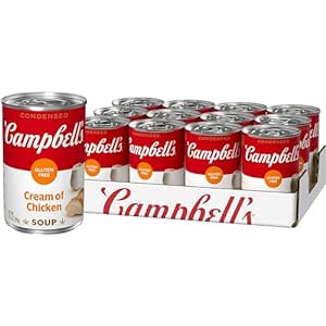 Campbell's Condensed Gluten Free Cream of Chicken Soup, 10.5 oz Can (12 Pack)