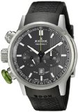 Edox Mens 10302 3V GIN Chronorally Analog Display Swiss Quartz Black Watch