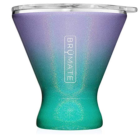 BrüMate MargTini 10oz Martini Margarita Tumbler - Made With Vacuum-Insulated Stainless Steel (Glitter Mermaid)