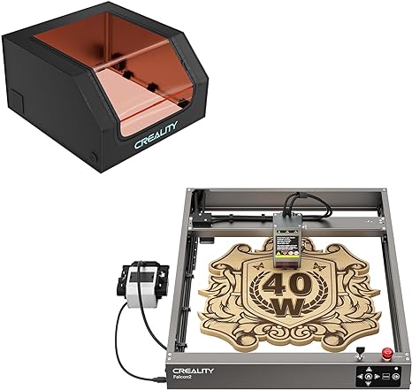 Creality Laser Engraver 40W Output, 240W High Power Falcon2 Laser Engraving Machine with Creality Laser Engraver Enclosure