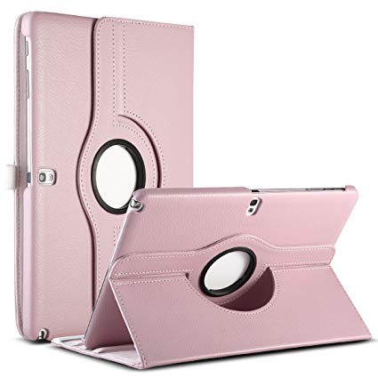 ULAK Galaxy Note 10.1 P600 Case [360 Rotating Stand Case] Smart Case Function Auto Wake/Sleep   Synthetic Leather for Samsung Galaxy Note 10.1 P600 (10.1" inch) 2013 Release Pink