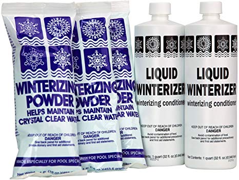 Rx Clear Winter Pool Closing Kit | Non-Chlorine Winterizing Chemicals for Above or In Ground Swimming Pools | Open to a Crystal Clear Pool in The Spring | Up to 30,000 Gallons