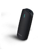 Omaker Intelligent 5200mAh 21A Output Ultra Portable Rubberized Battery Charger with Flashlight BlackGrey