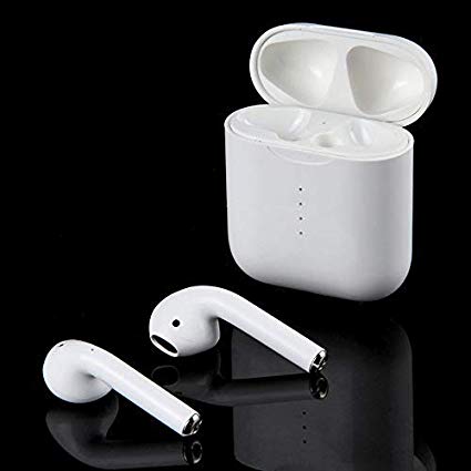 Mini i10 TWS True Wireless Bluetooth 5.0 Earbuds Headphones with 3D Stereo Sound Built-in Mic and Charging Case (White)