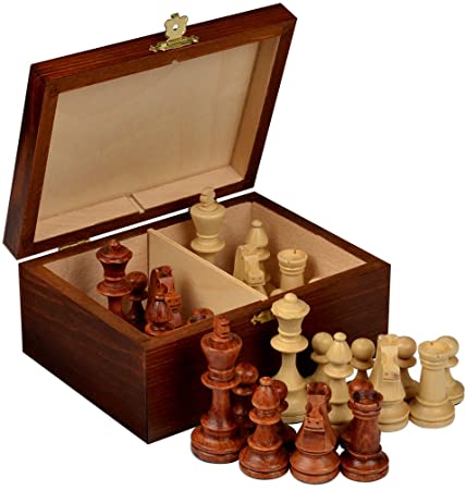 Staunton No. 4 Tournament Chess Pieces w/ Wood Box