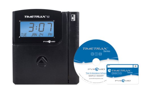 Pyramid TimeTrax TTEZ Auto-Totaling Swipe Card Time Clock System Complete with Software- Ethernet