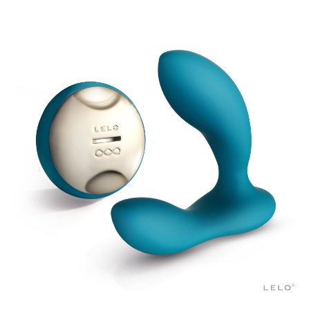 LELO Hugo Remote Controlled Vibrating Prostate Massager for Men Ocean Blue 114 Pound