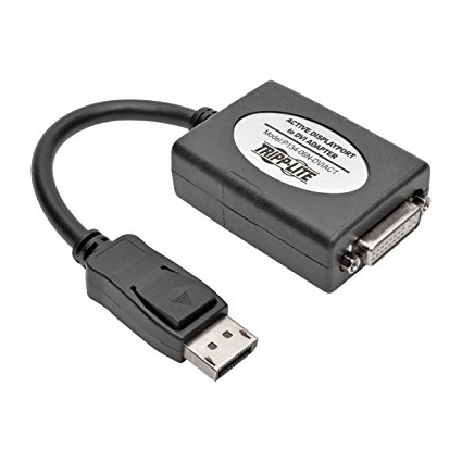 Tripp Lite DisplayPort to DVI Active Adapter Cable DP2DVI Video Converter DP-M to DVI-I-F 6in (P134-06N-DVIACT)