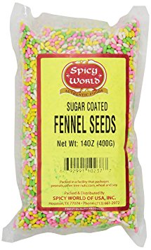 Spicy World Sugar Coated Fennel Seeds, 14 Ounce