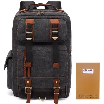 KAUKKO Vintage Stlye Elegant Backpack Casual Laptop Daypack for College Back Packs