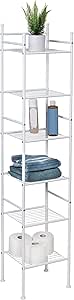 Honey-Can-Do 6-Tier White Bathroom Storage Shelving Unit BTH-09136 White, 60 lbs