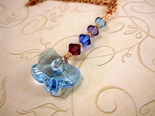 Fluttery By, Butterfly - Swarovski Crystal and Rose Gold Necklace by ArtsParadis