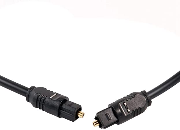Conwork 2-Pack 3ft Fiber Optic TOSLink Digital Audio Cable Male to Male Lightweight and Flexible Compatible with S/PDIF, ADAT's, Dolby Digital -Slim 4.0mm OD