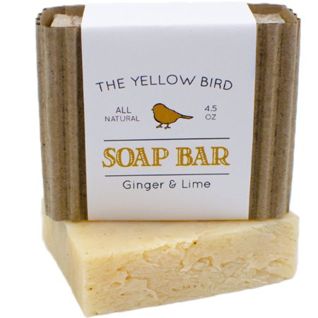 Ginger Lime Bar Soap with Aloe Vera. Antioxidant Sun Repair. Organic & Natural Body Wash. Gentle Face Cleanser for Acne, Eczema, & Blemishes.