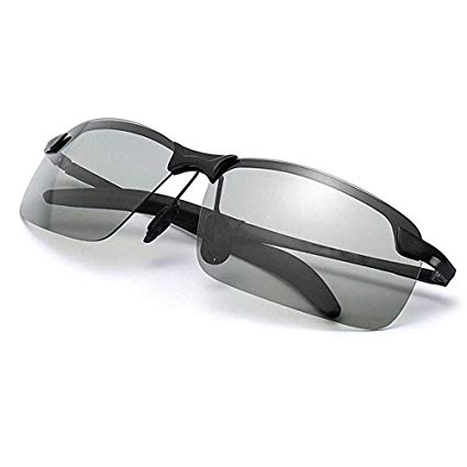 Lemesan Photochromic Lenses Polarized Sunglasses for Men Women Outdoor Traveling Anti Glare Driving Eyewear Glasses