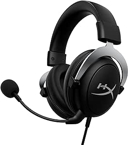 HyperX CloudX, Cuffie da Gaming, Connessione Cablata a 3,5 mm, Audio Nitido, Telaio in Alluminio, Cuscinetti in Memory Foam Rivestiti in Similpelle, Comandi sul Cavo, Adatto per Xbox, Nero/Argento